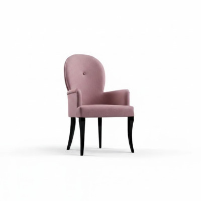 Chaise avec accoudoirs Fauteuil Rembourrage en bois massif tissu Fauteuil en bois neuf