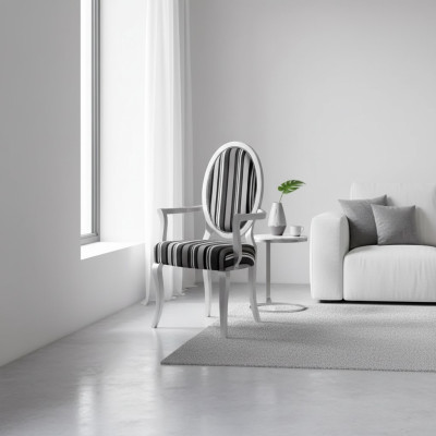 Chaise classique avec accoudoirs Salle à manger Fauteuil bergère Lounge De luxe Nouveau