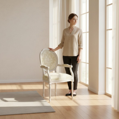 Conception classique de chaise, Chaise en bois, Chaise de salle à manger, Fauteuil en bois de luxe