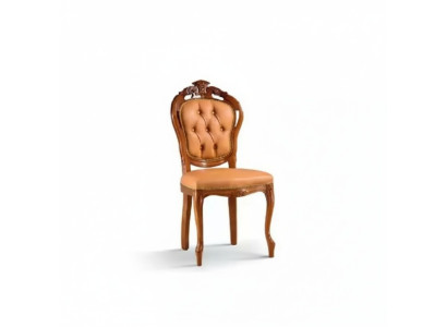 Chaise de luxe marron Salle à manger Designer Chaise en bois sans accoudoir
