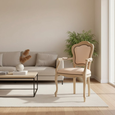 Salle à manger Chaise Bois Luxe Fauteuil Chaises Salon Mobilier Fauteuil neuf