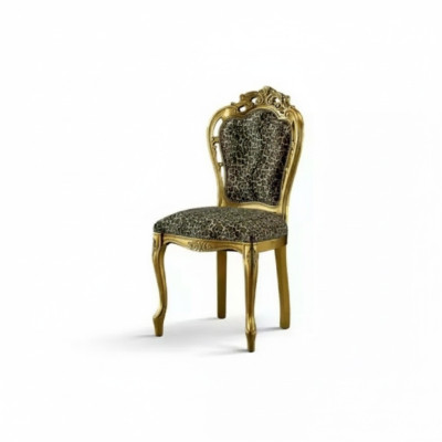 Chaise de salle à manger Luxe Chaises Art Déco Design Chaise en Bois Meubles Italiens