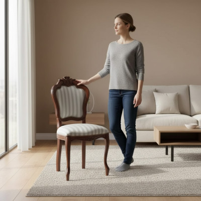 Chaise en bois Mobilier italien Chaises de salle à manger Design de luxe Chaise inclinable