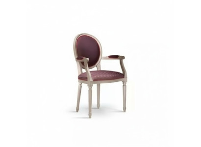 Chaise 1 place en bois de luxe avec accoudoirs, design italien pour salle à manger