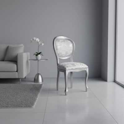 Chaises classiques Chaise de salle à manger en bois de luxe Gris chaise en bois Dossier de chaise