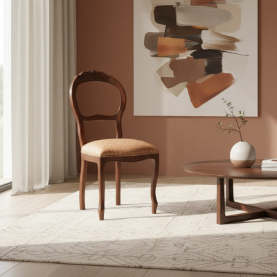 Chaise en bois classique Chaise en bois de conception Chaise de luxe Chaise de salle à manger