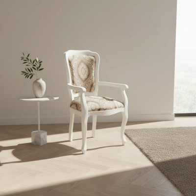 Chaise classique de salle à manger en bois Marron Accoudoirs Chaise en bois Chaises