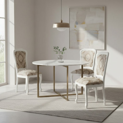 Chaises Salon Salle à manger Fauteuil Chaise rembourrée sans accoudoir Luxe