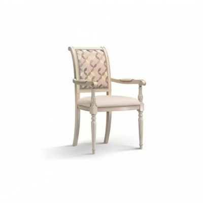 Salle à manger Chaises en bois Rembourrage avec accoudoir Chaise beige Design inclinable