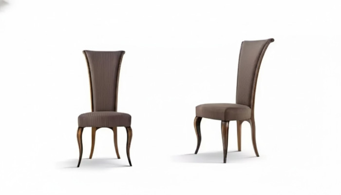 Chaise de salle à manger de luxe de textile d'ameublement de designer de chaise r classique.