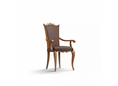 Chaise de salle à manger de luxe en tissu brun de design de nouvelle chaise de fauteuil accoudoirs