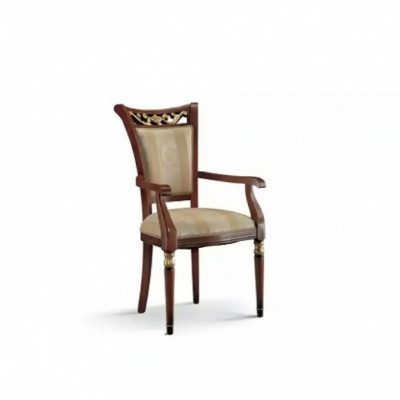 Chaise Fauteuil de design de luxe en bois avec rembourrage Art Déco Mobilier de salle à manger en bois