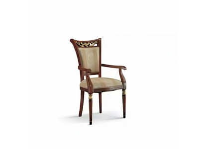 Chaise Fauteuil de design de luxe en bois avec rembourrage Art Déco Mobilier de salle à manger en bois