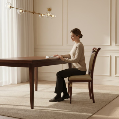 Chaise Bois Meubles Italiens Chaises Salle à manger Design de luxe Bois massif