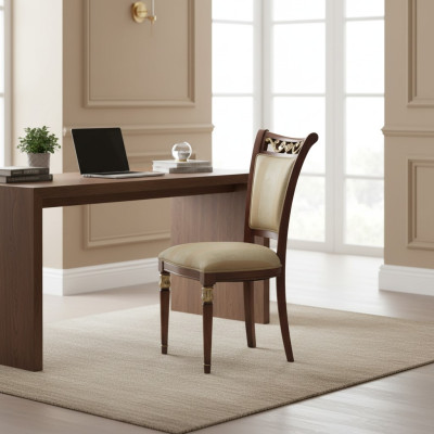 Chaise Bois Meubles Italiens Chaises Salle à manger Design de luxe Bois massif