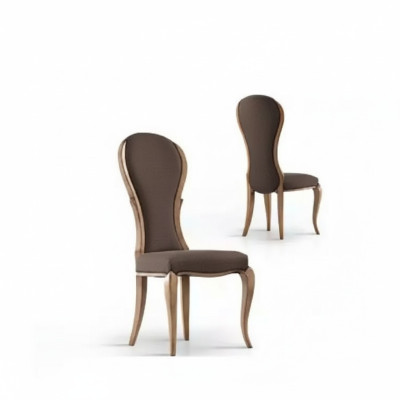 Chaise de salle à manger Luxe Design Chaise en bois Marron Mobilier de Style Italien Neuf