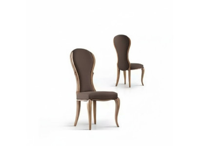 Chaise de salle à manger Luxe Design Chaise en bois Marron Mobilier de Style Italien Neuf