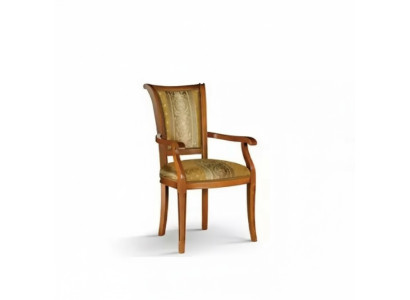 Chaise de salle à manger avec accoudoirs de style Art Déco Design de salle à manger Textile de luxe Marron