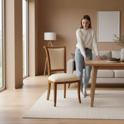 Chaise Bois Meubles Italiens Salle à manger Luxe Design Fauteuil En bois massif