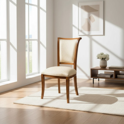 Chaise Bois Meubles Italiens Salle à manger Luxe Design Fauteuil En bois massif