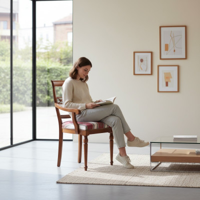 Salle à manger Designer Bois Moderne Fauteuil Marron Chaise de Luxe Fauteuil Marron