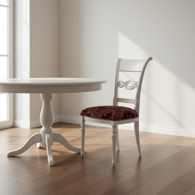 Chaise sans accoudoir Chaise de salle à manger Bois Tissu Salle à manger Conception nouvelle