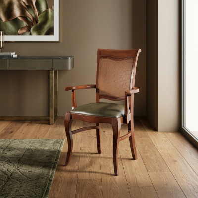 Chaise de salle à manger de luxe Chaise en bois Fauteuil en bois Chaise classique Chaise design