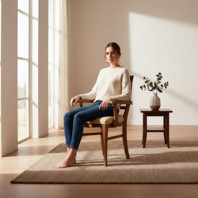 Chaise de salle à manger Chaise Bois Chaise en bois Chaise rembourrée de design Chaises neuves