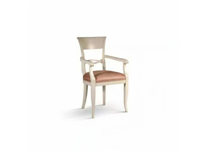 Chaise avec accoudoirs Design Marron Salon Rembourrage Salle à manger Bois neuf