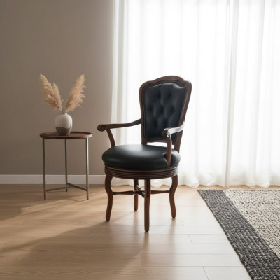 Fauteuil Chaise de bureau noire Fauteuil design Fauteuil Chaise Mobilier italien