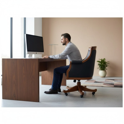 Chaise de bureau de luxe Fauteuil Rembourrage de chaises Meubles de designer de bureau Pivotant