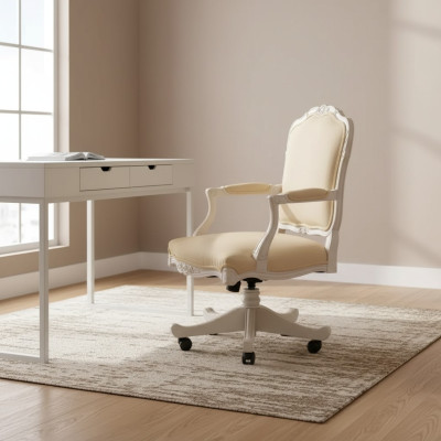 Fauteuil en cuir synthétique Rembourrage Fauteuil pivotant Mobilier informatique Chaise de bureau Fauteuil de direction