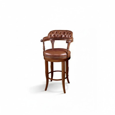 Chaises de tabouret de bar Chesterfield Chaise Fauteuil Fauteuil Bar Fauteuil de relaxation Luxe Rembourrage