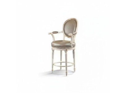 Tabouret rond Tabouret en bois Tabouret en bois massif Chaise Tabouret de bar Argent nouveau