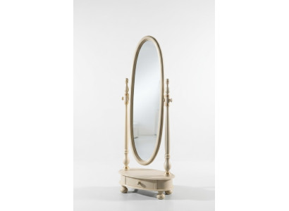 Classique r Salon Grand miroir sur pied en bois beige Conception nouvelle