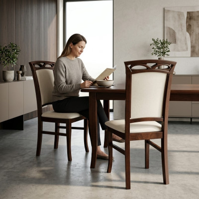 Chaise de salle à manger de luxe Chaises classiques en bois Chaise en bois de conception nouvelle mobilier