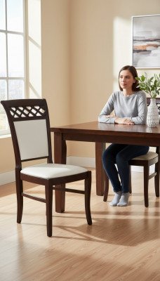 Chaise Salon Salle à manger Chaise rembourrée sans accoudoir Fauteuil de luxe neuf