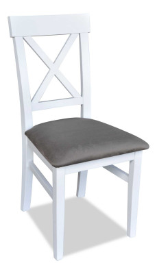 Chaise R classique en bois noir avec revêtement de siège en textile design de style moderne nouveau