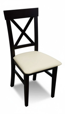 Chaise R classique en bois noir avec revêtement de siège en textile design de style moderne nouveau