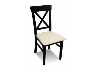 Chaise R classique en bois noir avec revêtement de siège en textile design de style moderne nouveau