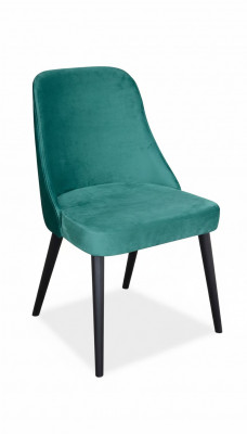 Salle à manger Chaises Tissu Siège Chaise Rembourrage en bois Chaise verte en bois Moderne nouvelle