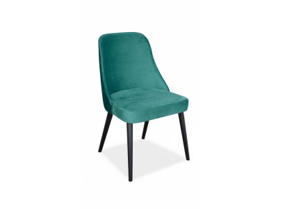 Salle à manger Chaises Tissu Siège Chaise Rembourrage en bois Chaise verte en bois Moderne nouvelle
