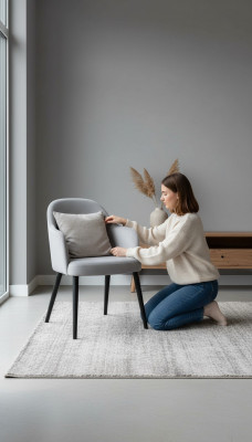 Chaise de design Fauteuil Fauteuils rembourrés Chaises Tissu de luxe Chaise de salle à manger nouveau