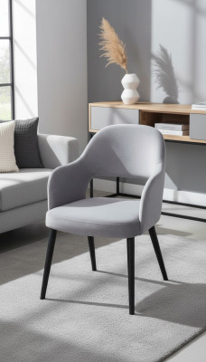 Chaise de design Fauteuil Fauteuils rembourrés Chaises Tissu de luxe Chaise de salle à manger nouveau