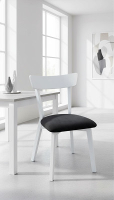 Conception de chaise Chaise en bois Chaise de salle à manger Bois de luxe Blanc Mobilier Chaises neuves