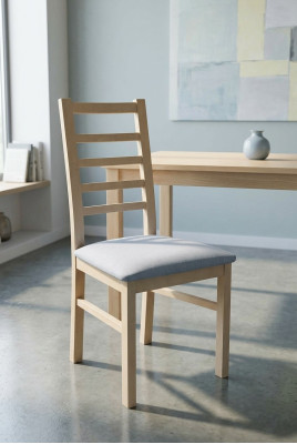Chaise de salle à manger Fauteuil moderne de luxe Salon Mobilier Marron Bois neuf