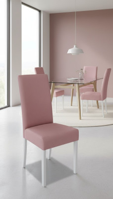 La chaise de salle à manger de luxe Chaise rose Design Fauteuil Meubles Chaise en bois neuf