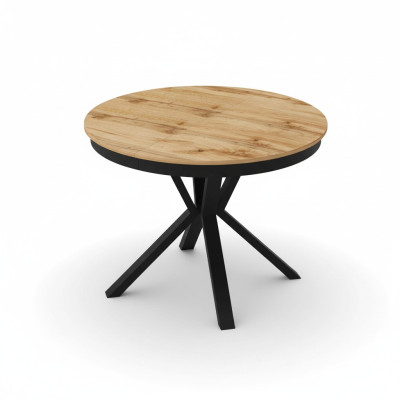 Table de salle à manger de luxe Table ronde marron Salle à manger Design en bois Tables 100 cm