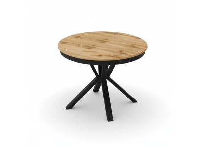 Table de salle à manger de luxe Table ronde marron Salle à manger Design en bois Tables 100 cm