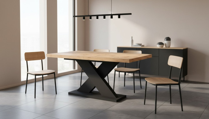 Table à manger extensible Tables en bois Design moderne Salle à manger Meubles de luxe